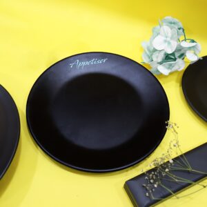 Medium Black Unbreakable Melamine Plate