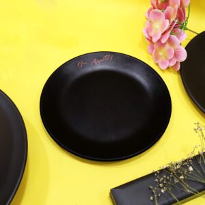 Small Black Unbreakable Melamine Plate